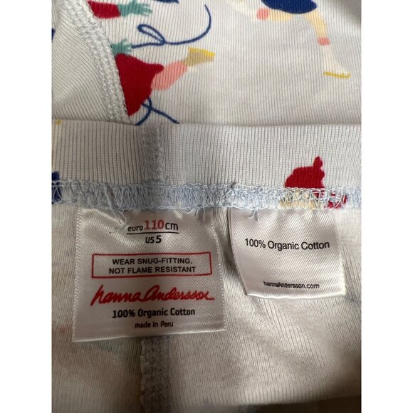 Hanna Andersson Kid's Ice Skating 2 Piece Pajama Set Organic Cotton Size 5 - Picture 9 of 10